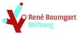 Logo der René Baumgart Stiftung mit abstraktem stilisierten Baum in Braun und Blau, kombiniert mit dem Schriftzug "René Baumgart" in brauner und "Stiftung" in türkiser Schrift.